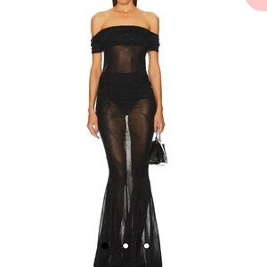 Michael Costello x REVOLVE Sirius Gown in Black